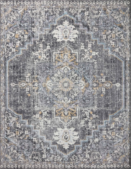 18" x 18" Charcoal / Gold Sample Rug