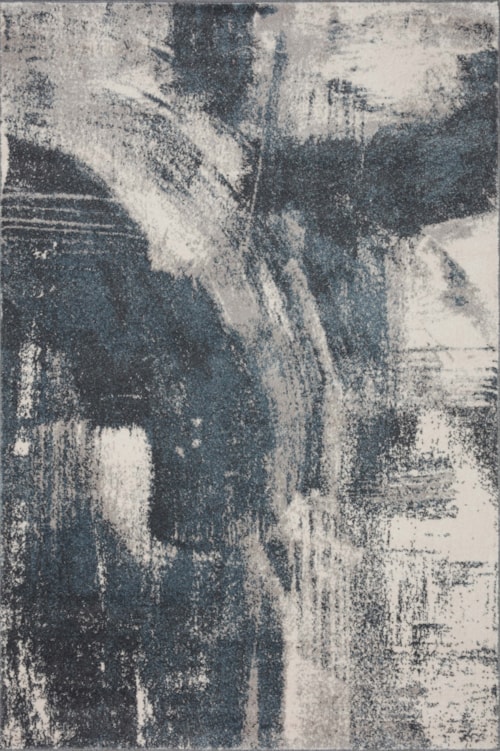 18" x 18" Indigo / Ivory Sample Rug