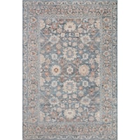 2'7" x 10'0" Sky / Rust Rug