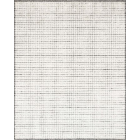 2'6" x 9'9" Ivory / Black Rug