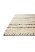 Reeds Rugs Roman 18" x 18" Ivory / Black Sample Rug