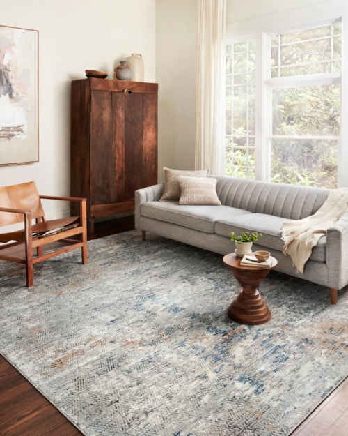 18" x 18" Grey / Multi Sample Rug