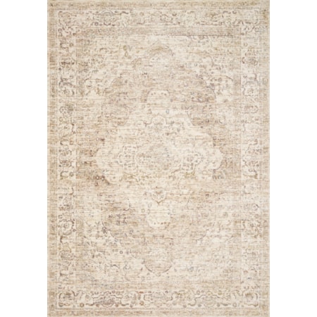 2'6" x 8'0" Ivory / Berry Rug
