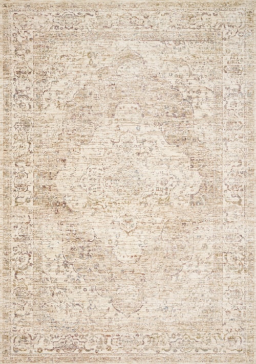 2'6" x 8'0" Ivory / Berry Rug
