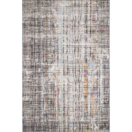 2'4" x 10' Charcoal / Multi Rug