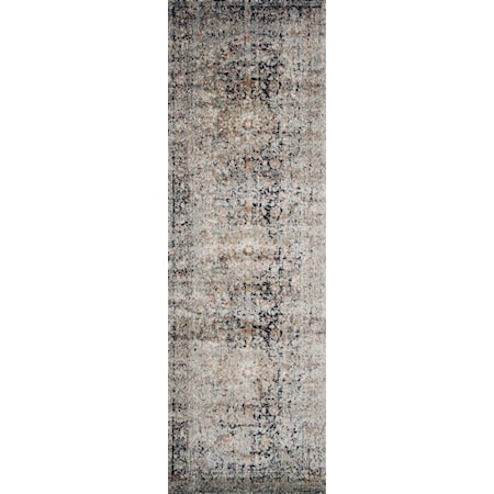 1&apos;6&quot; x 1&apos;6&quot;  Charcoal / Sunset Rug