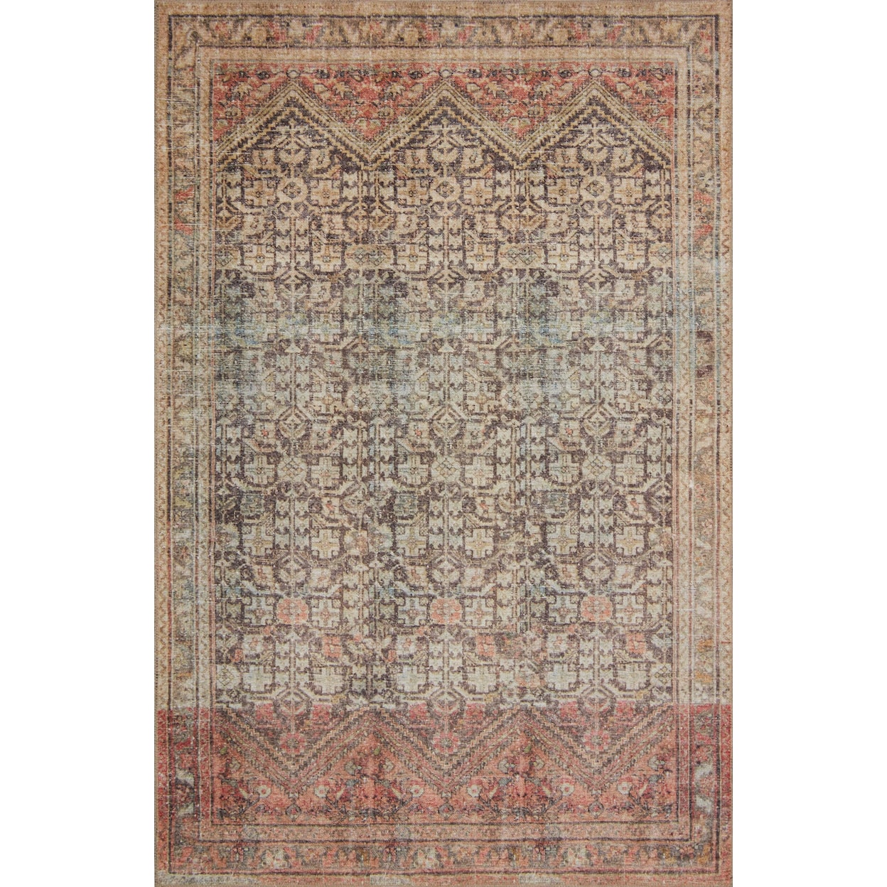 Reeds Rugs Loren 2'6" x 7'6" Charcoal / Multi Rug