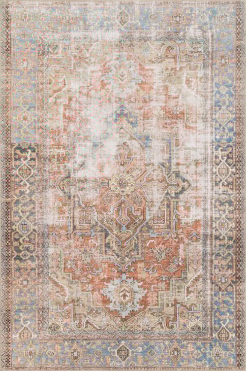5'0" x 7'6" Terracotta / Sky Rug