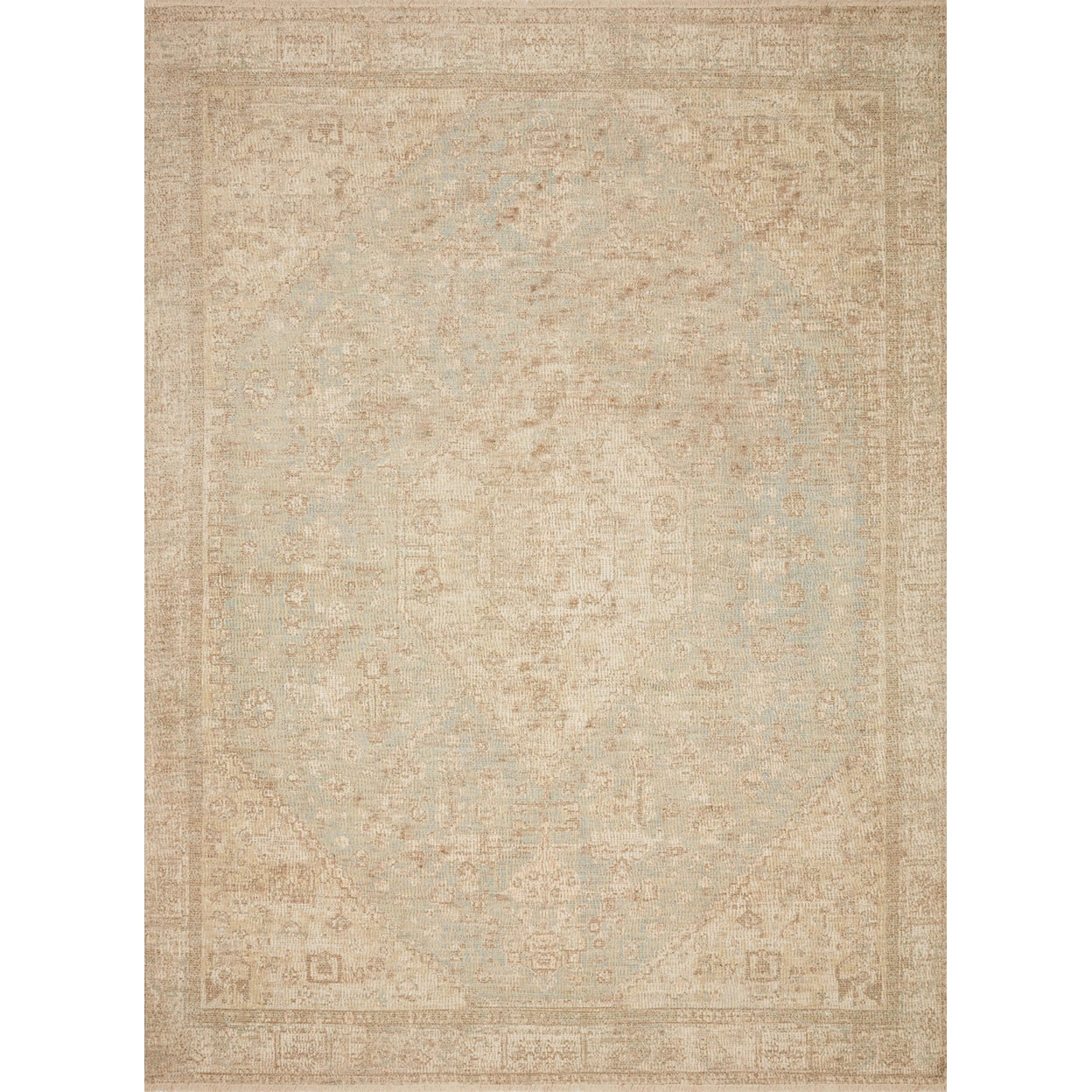 Loloi Rugs Priya 18" x 18"  Ocean / Ivory Rug