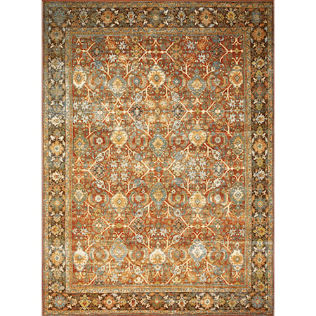 2'5" x 7'8" Red / Multi Rug