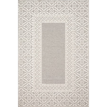 2'7" x 10'0" Grey / Ivory Rug