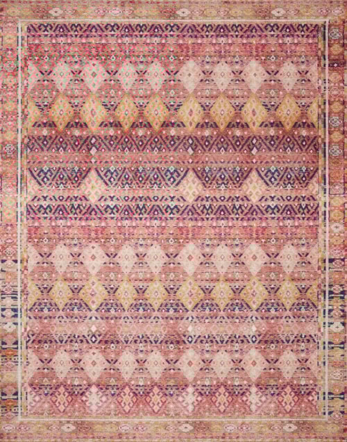 9'0" x 12'0" Magenta / Multi Rectangle Rug