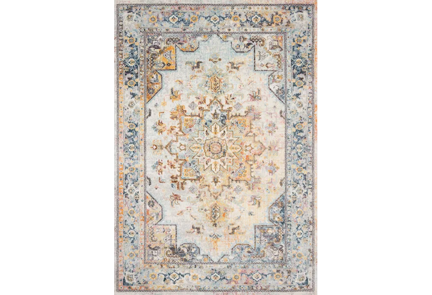 Clara 2'5" x 13' Mist / Multi Rug by Reeds Rugs at Reeds Furniture