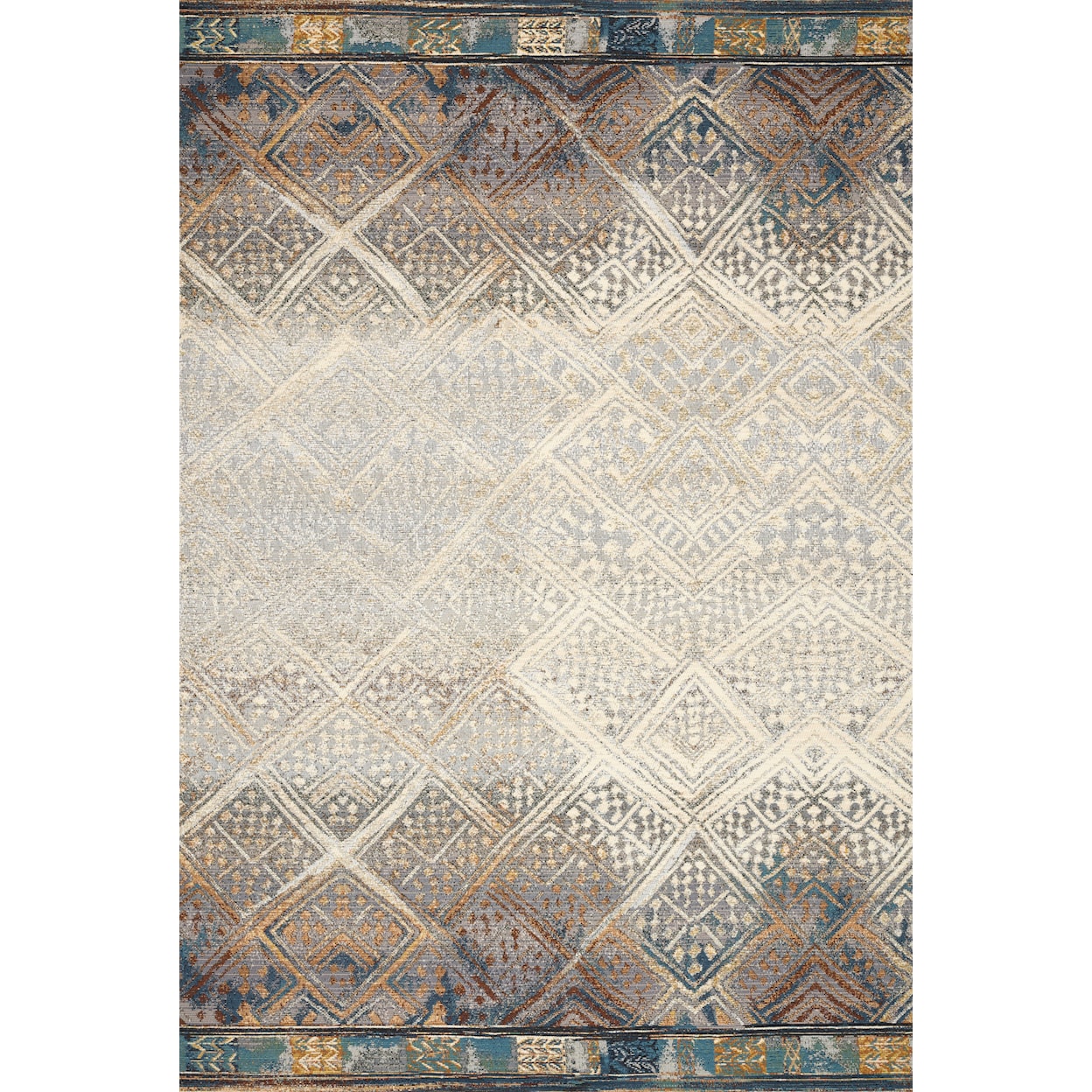 Reeds Rugs Mika 6'7" x 9'4" Ivory / Mediterranean Rug