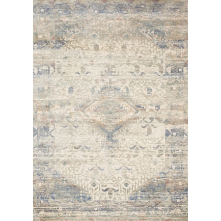 9'6" x 12'5" Ivory / Blue Rug