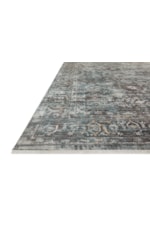 Reeds Rugs Bonney 6'7" x 9'7" Slate / Teal Rectangle Rug