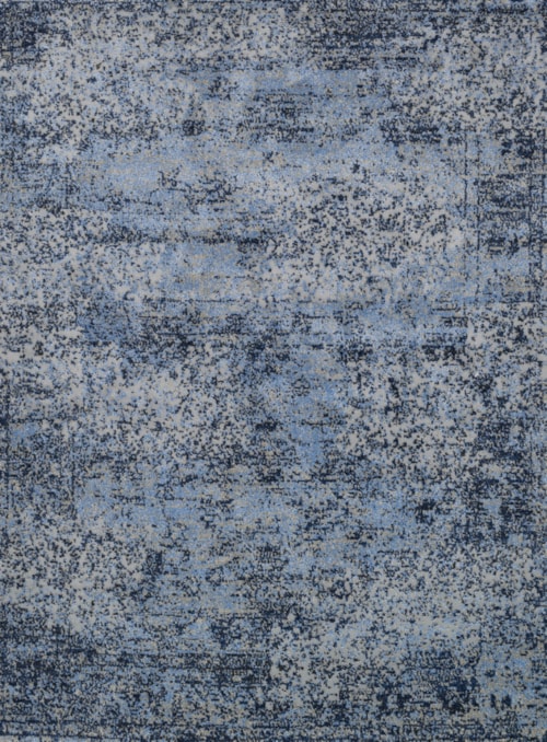 1'6" x 1'6"  Lt. Blue / Grey Rug
