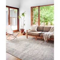 5'0" x 7'6" Silver / Charcoal Rectangle Rug