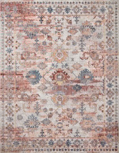 18" x 18" Rust / Multi Sample Rug
