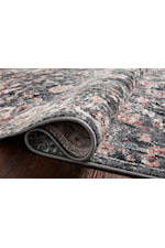 Reeds Rugs Cassandra 2'6" x 10'0" Dove / Navy Runner Rug