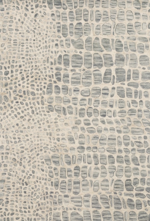 2'6" x 7'6" Silver Grey / Ivory Rug