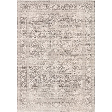 2'6" x 8'0" Ivory / Grey Rug