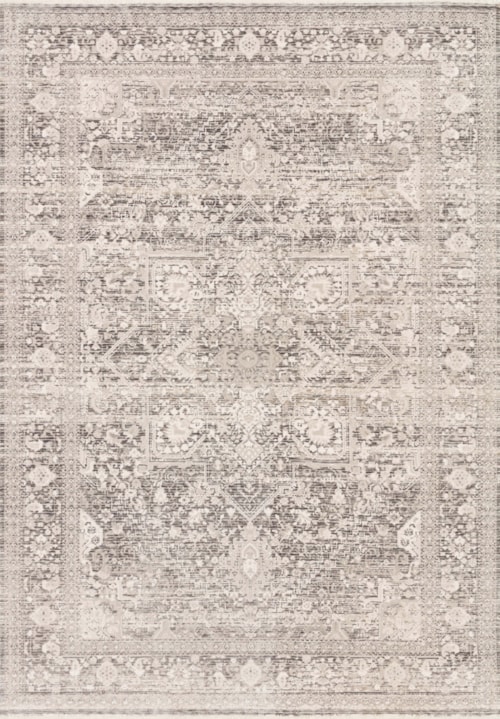 1'6" x 1'6"  Ivory / Grey Rug