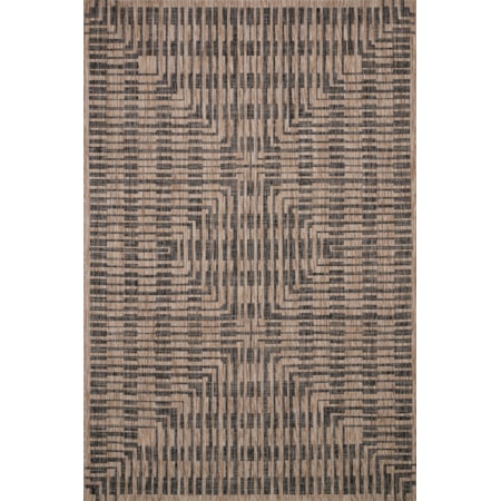 9'2" x 12'1" Brown / Black Rug