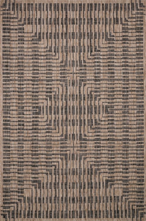 9'2" x 12'1" Brown / Black Rug