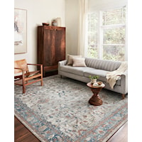 2'8" x 10'6" Dove / Multi Runner Rug