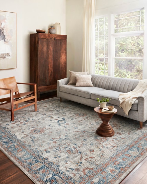18" x 18" Dove / Multi Sample Rug