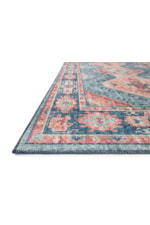 Reeds Rugs Skye 2'6" x 12'0" Denim / Brick Runner Rug