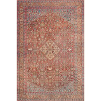 3'-6" x 5'-6" Red / Multi Area Rug