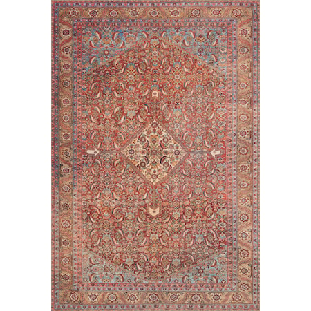 8'4" x 11'6" Red / Multi Rug