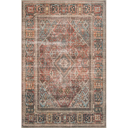 5'0" x 7'6" Brick / Midnight Rug