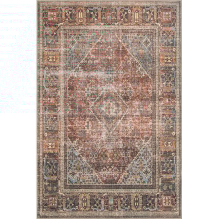 2'3" x 3'9" Brick / Midnight Rug