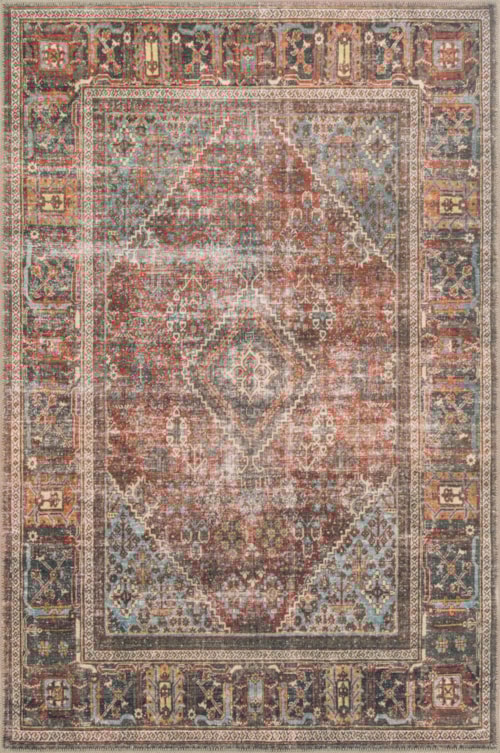 2'3" x 3'9" Brick / Midnight Rug