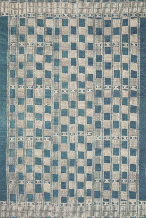 10'6" x 13'9" Blue / Ivory Rug