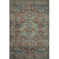 18" x 18" Terracotta / Sky Sample Rug