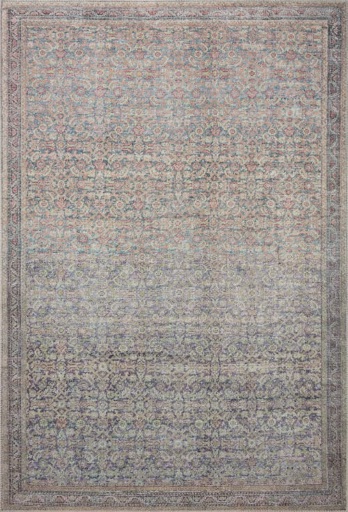 18" x 18" Denim / Multi Sample Rug
