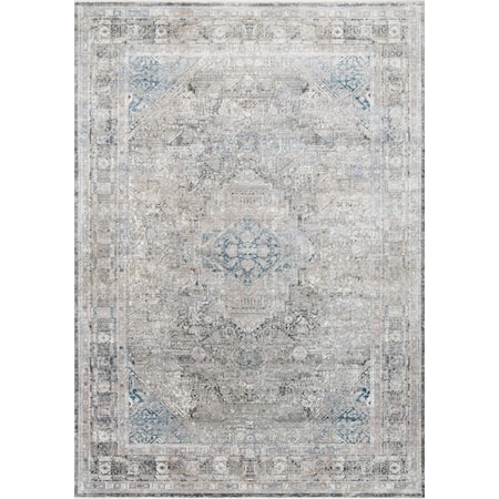 9'6" x 12'6" Silver / Blue Rug