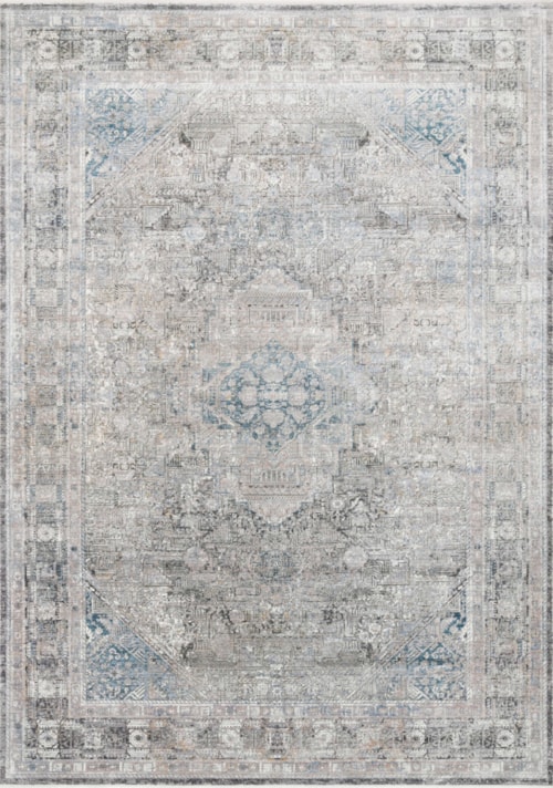 1'6" x 1'6"  Silver / Blue Rug