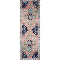 2'6" x 7'6" Rust / Navy Runner Rug