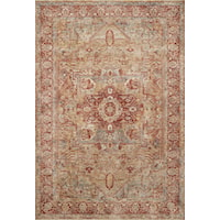 2'6" x 10'0" Gold / Brick Runner Rug