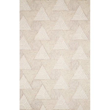 1'6" x 1'6"  Oatmeal / Ivory Rug