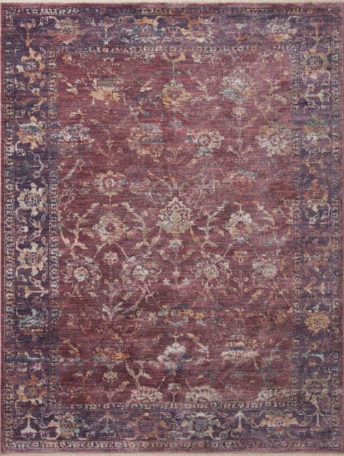 18" x 18"  Grape / Multi Rug