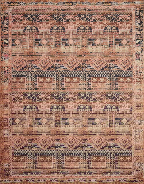 18" x 18" Mocha / Blush Sample Rug
