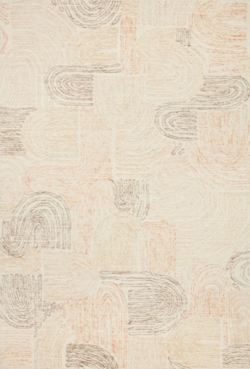 18" x 18"  Peach / Pebble Rug
