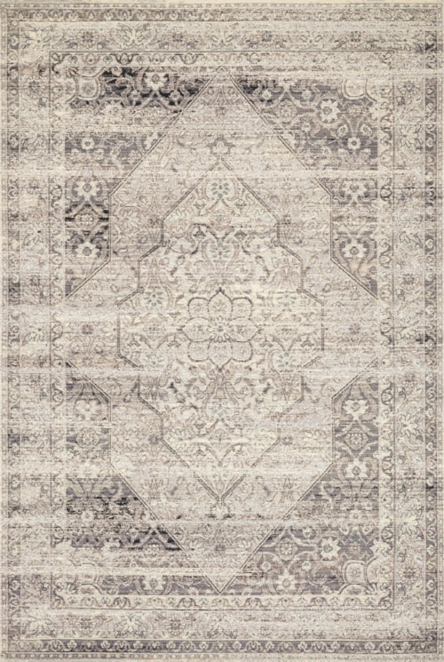1'6" x 1'6"  Stone / Ivory Rug