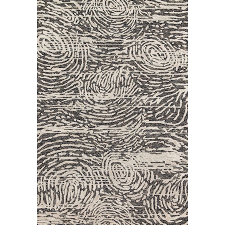 1'6" x 1'6"  Charcoal / Silver Rug